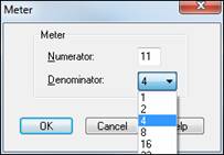 Meter dialog